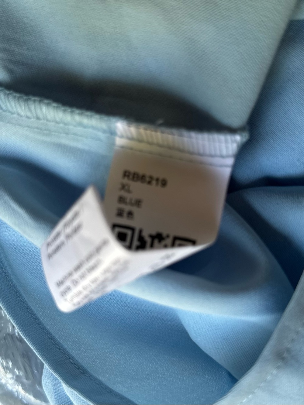 Light Blue V-Neck Ruffle Drawstring Tunic - Picture 6 of 6